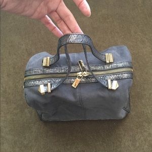 Deux Lux Gray Metallic Handbag